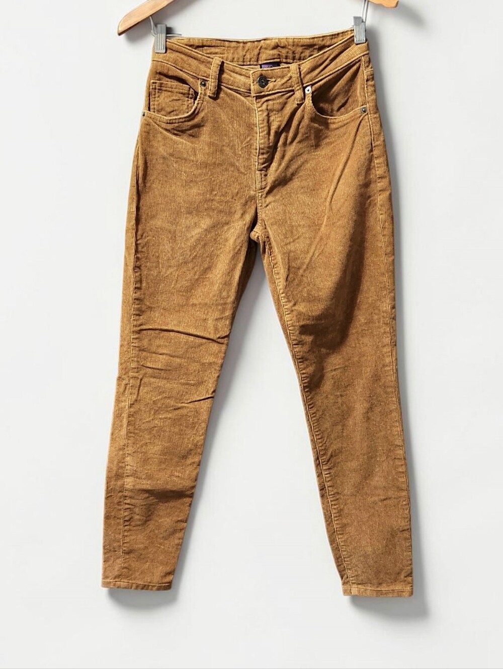 Patagonia Camel Corduroy Pant 26x28 Tapered Mid Rise Organic Cotton Earthy Cabin